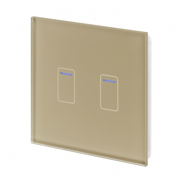 Crystal Touch Dimmer Switch 2G 1W Brass RetroTouch Designer Light